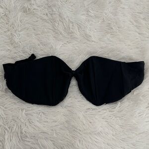 Montce Black Strapless Bikini Top